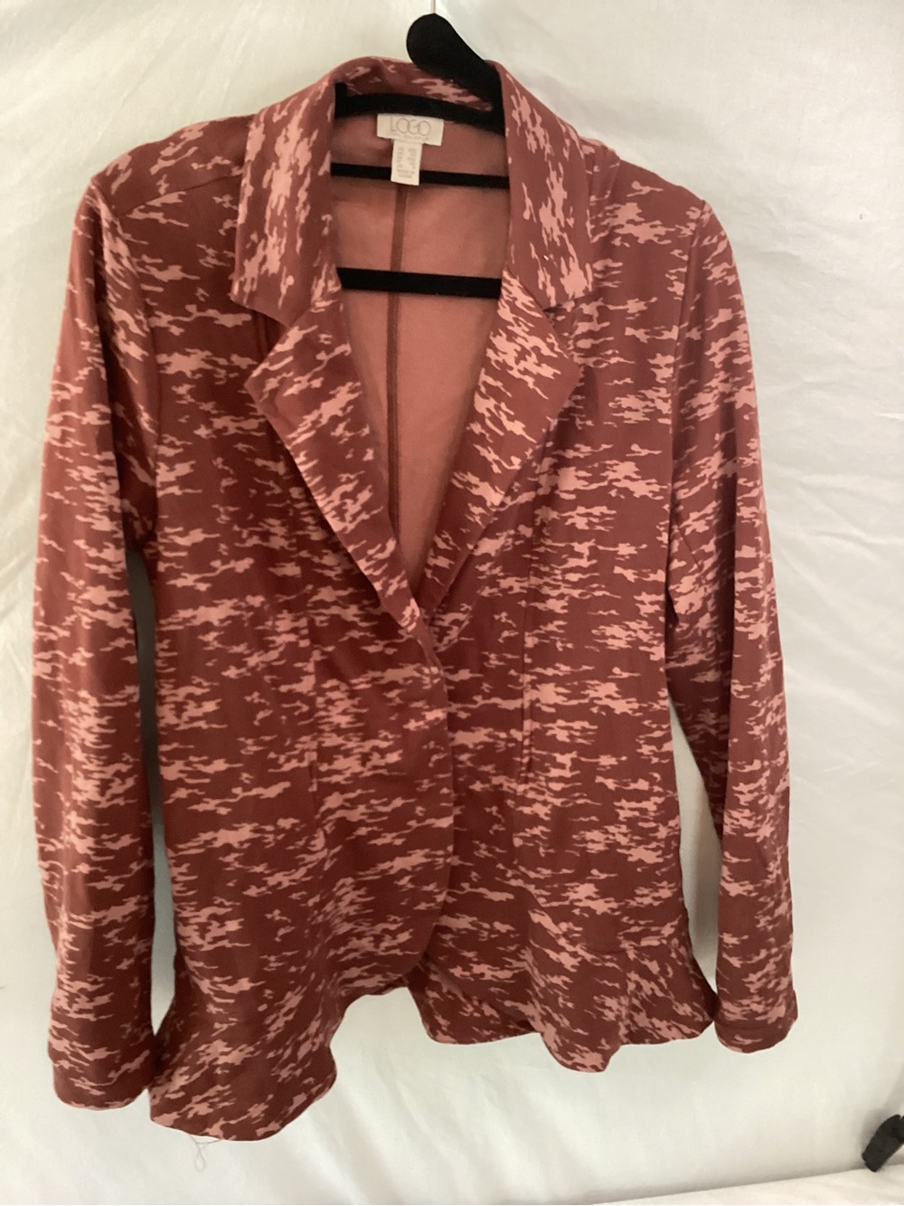 LOGO Lori Goldstein Jacket Women's with Peplum style Hem. XXS